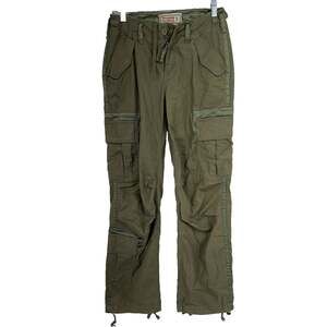 Abercrombie & Fitch Women 25 0 Cargo Military Paratrooper Pants Green Y2K Style